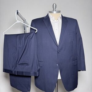 Jones New York Navy Pinstripe Two-Piece Suit